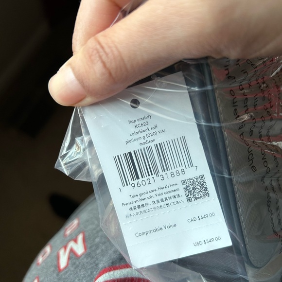 Kate Spade Madison Willow Convertible Crossbody Platinum Grey - Picture 5 of 5